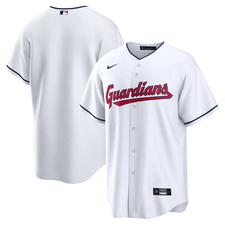 Men s Nike Cleveland Guardians White Home Replica Jersey Official Team Jersey Sports Fan Apparel Official MLB Team Jersey Baseball Fan Apparel