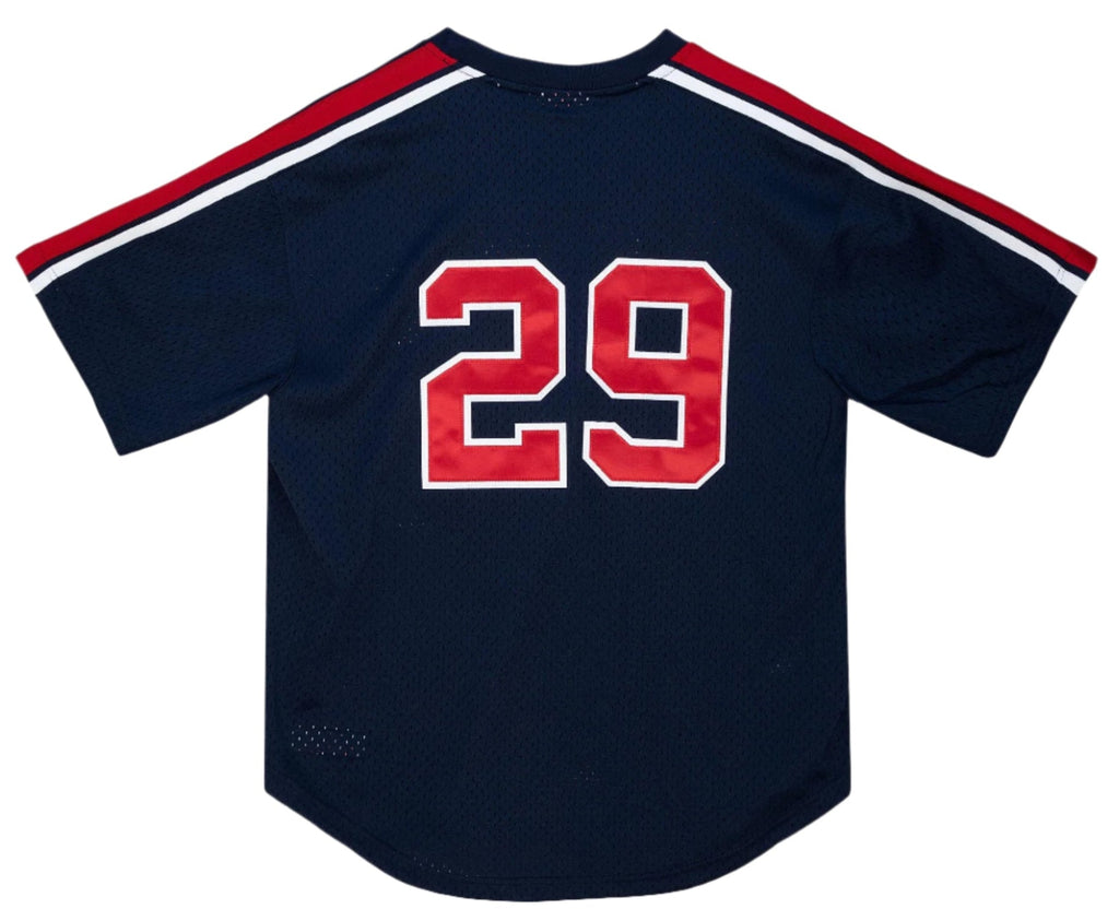 Men s Rod Carew California Angels Mitchell And Ness Cooperstown Collection Mesh Batting Practice Button-Up Jersey - Navy Official Team Jersey Sports