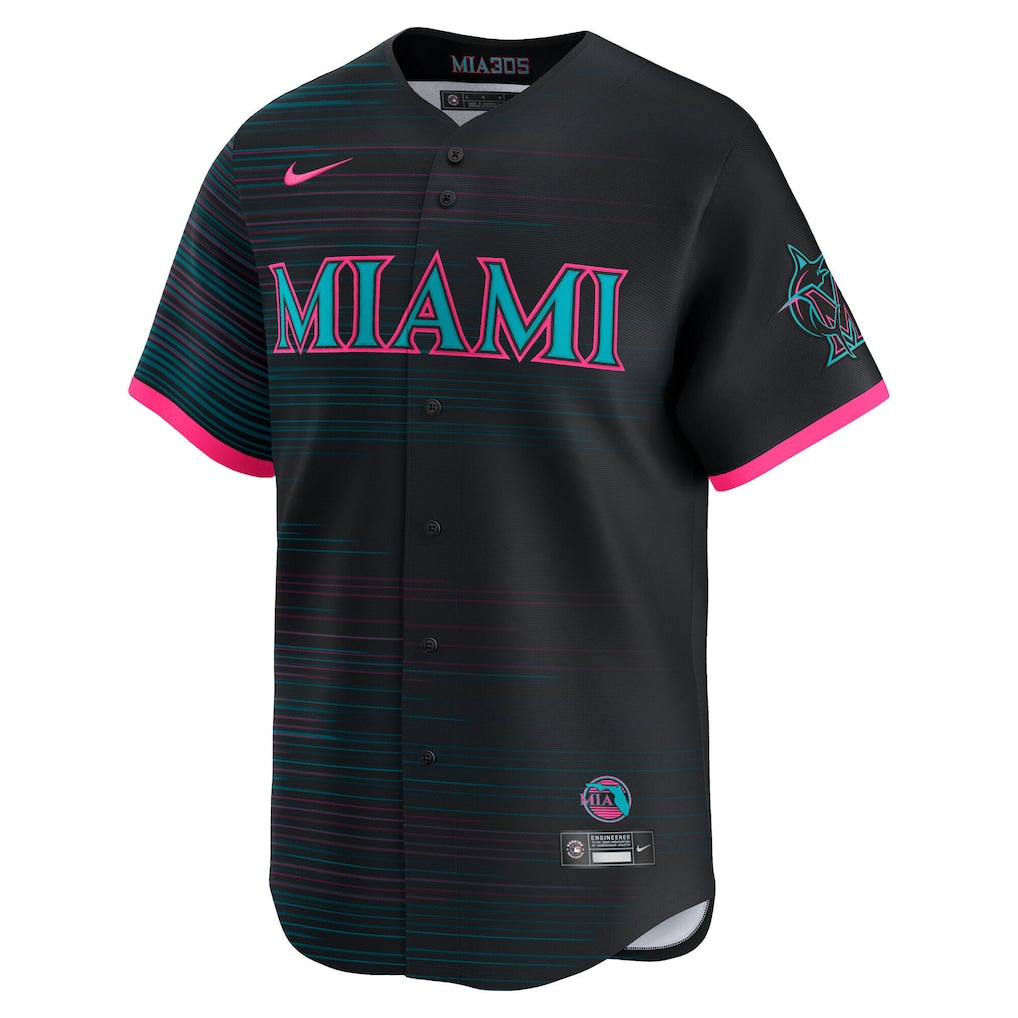 Miami Marlins MLB City Connect Limited Jersey Nike Official Team Jersey Sports Fan Apparel Official MLB Team Jersey Baseball Fan Apparel