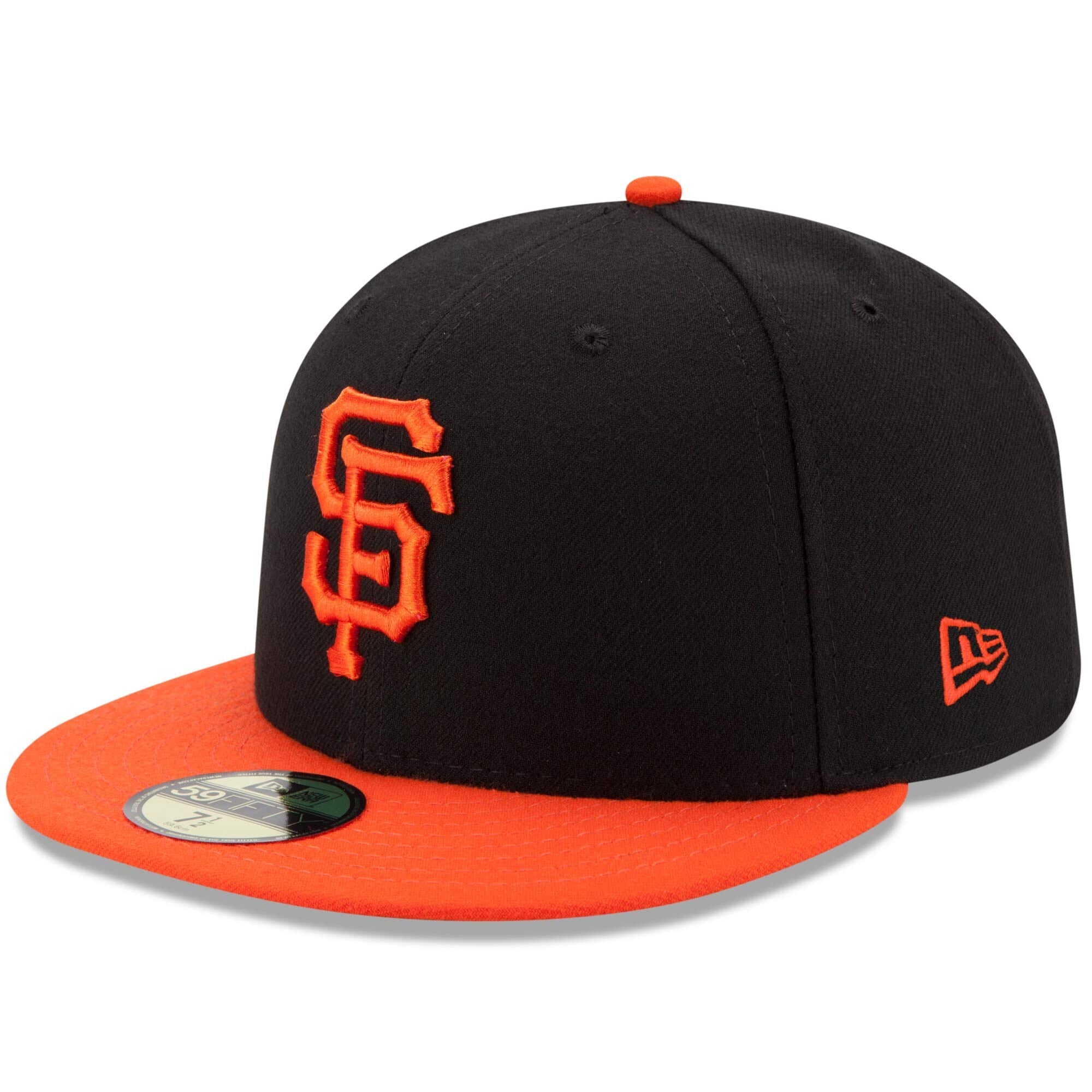 Men s San Francisco Giants New Era Black Orange Alternate Game Authentic Collection On-Field 59FIFTY Fitted Hat Official Team Hat Sports Fan Cap
