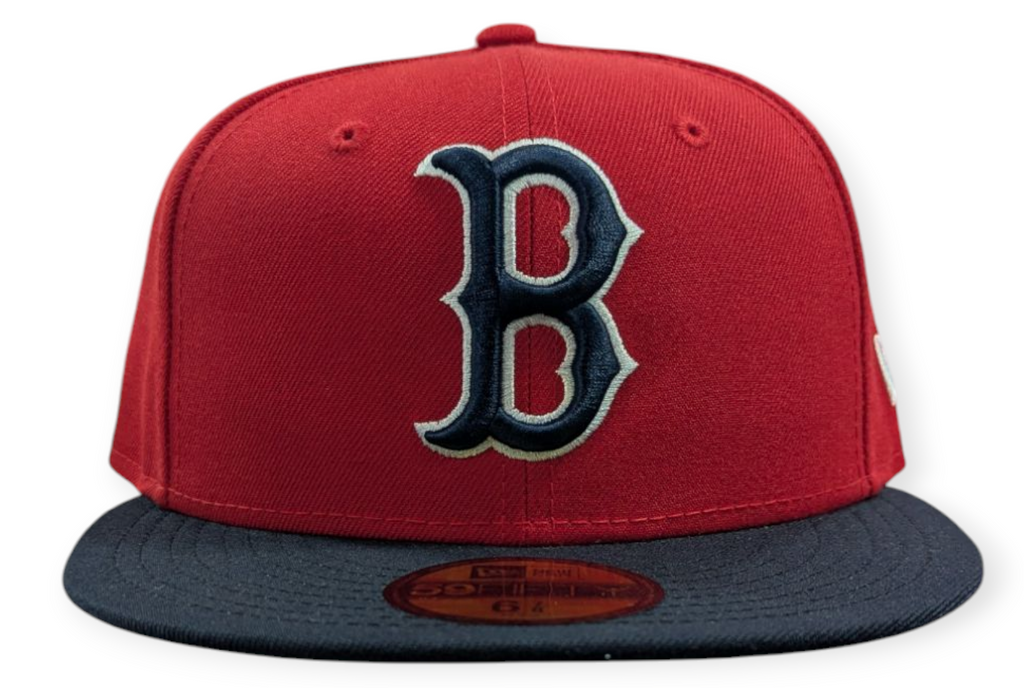 Boston Red Sox Cooperstown Collection 1975 New Era Classics 2 Tone Scarlet Red 59FIFTY Fitted Hat Official Team Hat Sports Fan Cap Official MLB Team