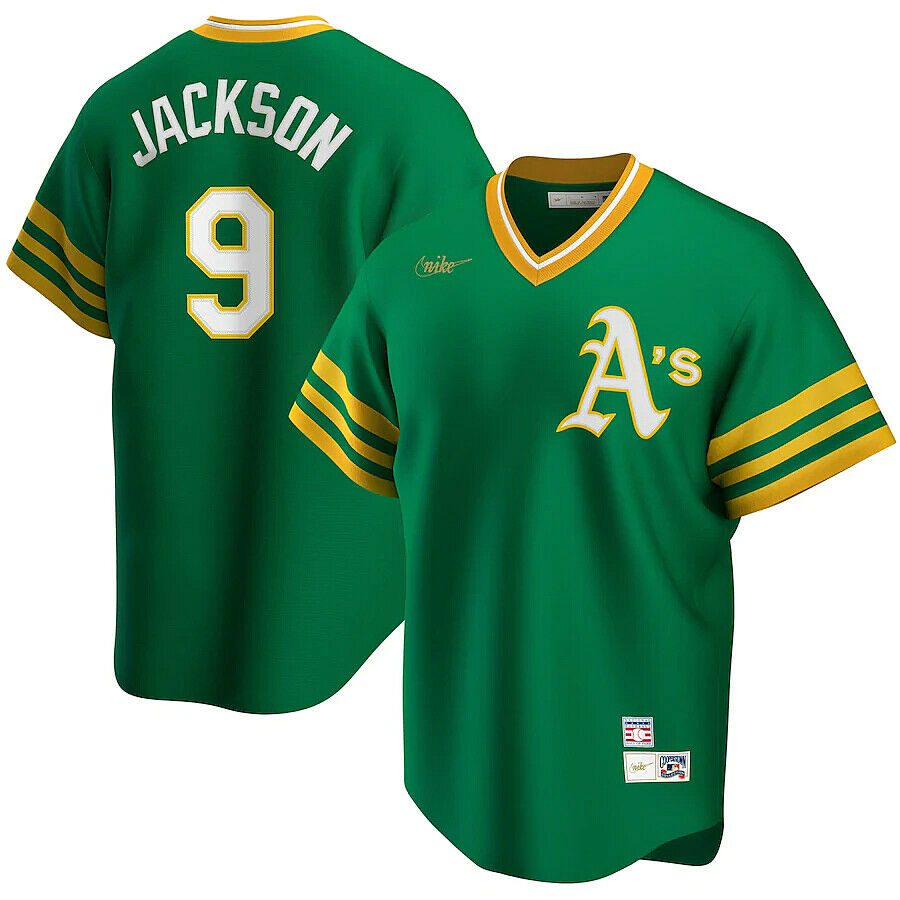 Reggie Jackson Oakland Athletics Nike Cooperstown Collection Player Jersey - Green Official Team Jersey Sports Fan Apparel Official MLB Team Jersey