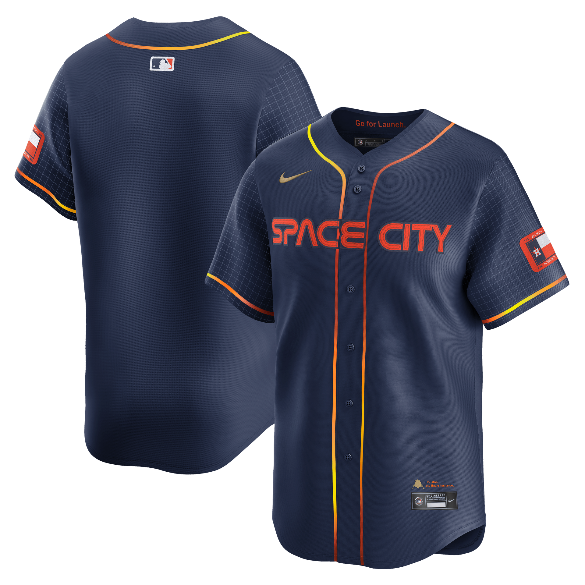 Nike - MLB Vapor Limited Jersey - Houston Astros - City Connect Official Team Jersey Sports Fan Apparel Official MLB Team Jersey Baseball Fan Apparel