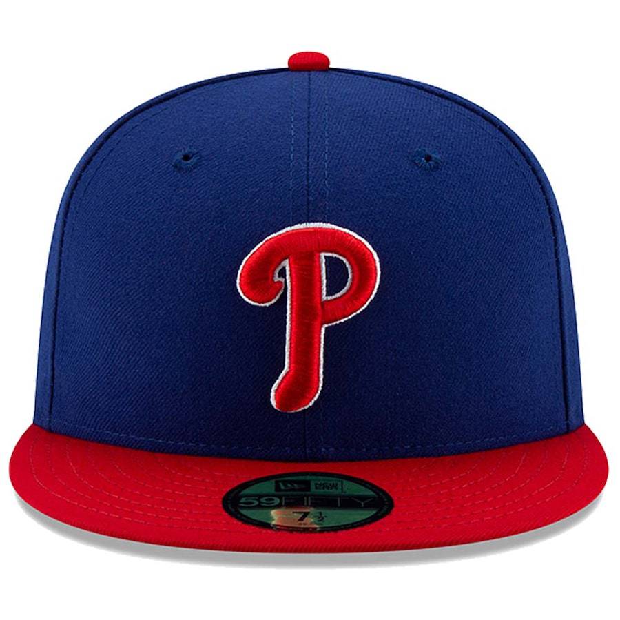 Mens New Era MLB Philadelphia Phillies Authentic On Field Alternate 59FIFTY Hat Official Team Hat Sports Fan Cap Official MLB Team Hat Baseball Fan