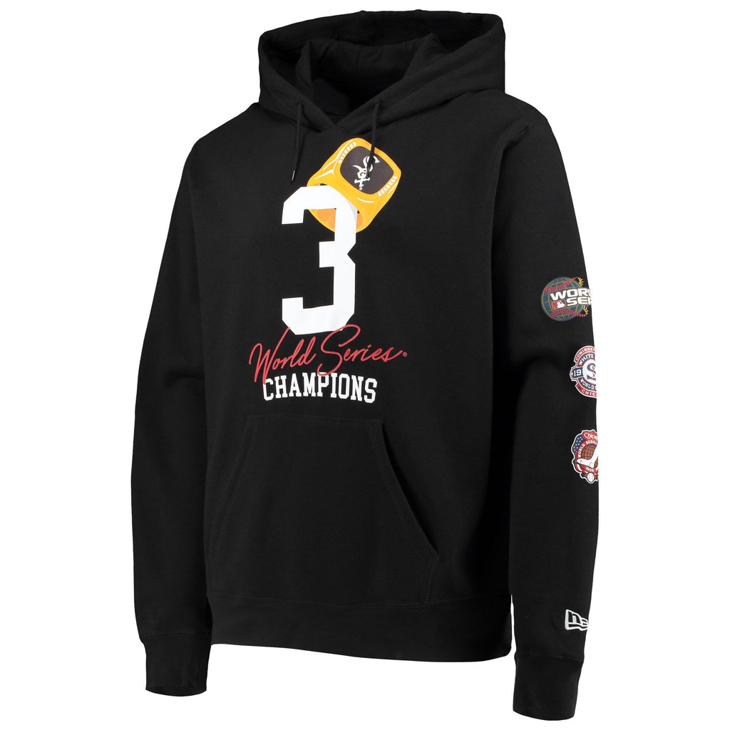 Mens Chicago White Sox New Era Black Count The Rings Pullover Hoodie Comfort Hoodie Baseball Fan Apparel