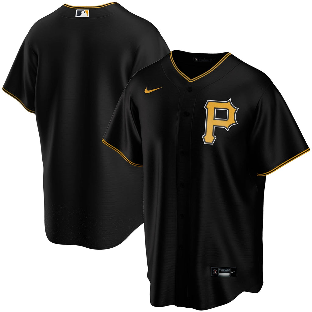 Men s Pittsburgh Pirates Nike Black Alternate Replica Team Jersey Official Team Jersey Sports Fan Apparel Official MLB Team Jersey Baseball Fan
