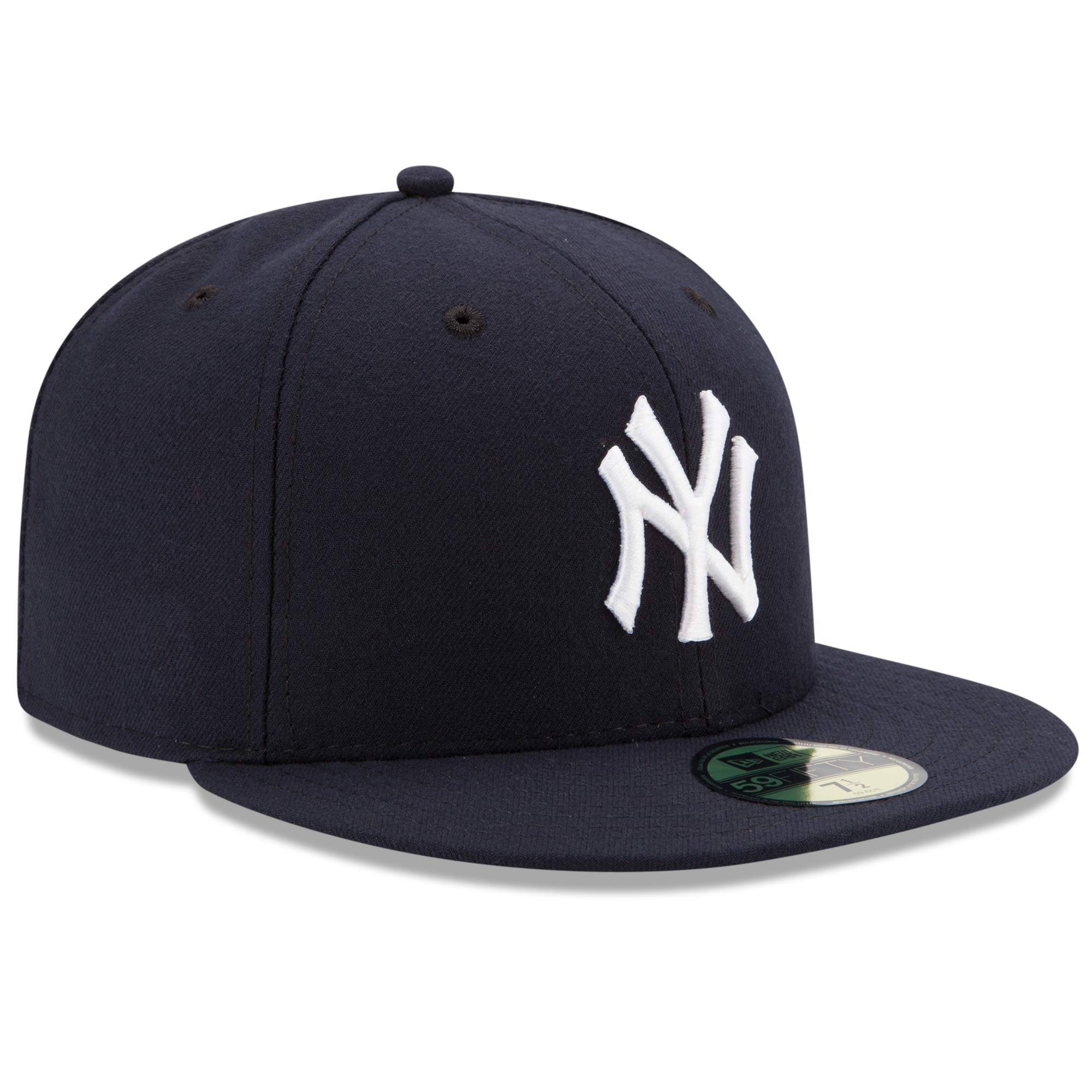 Men s New York Yankees New Era Navy Game Authentic Collection On-Field 59FIFTY Fitted Hat Official Team Hat Sports Fan Cap Official MLB Team Hat