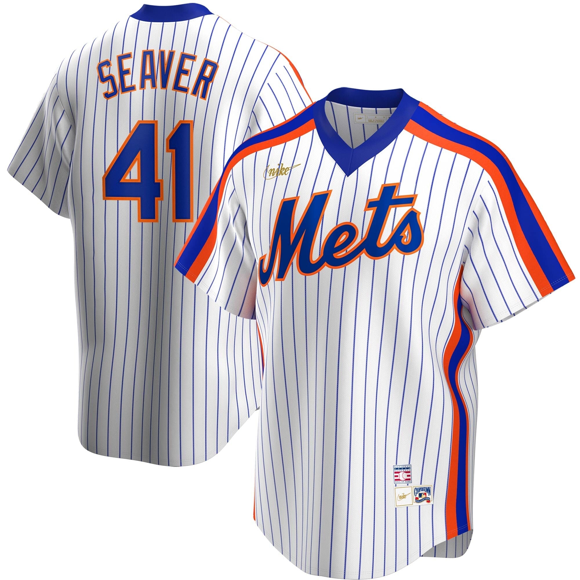 Men s Nike Tom Seaver New York Mets Cooperstown Collection Royal Pinstripe Replica Jersey Official Team Jersey Sports Fan Apparel Official MLB Team