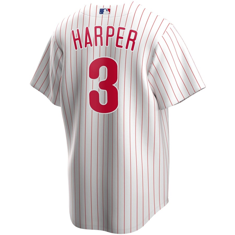 Men s Philadelphia Phillies Bryce Harper Nike White Home Replica Player Jersey Official Team Jersey Sports Fan Apparel Official MLB Team Jersey