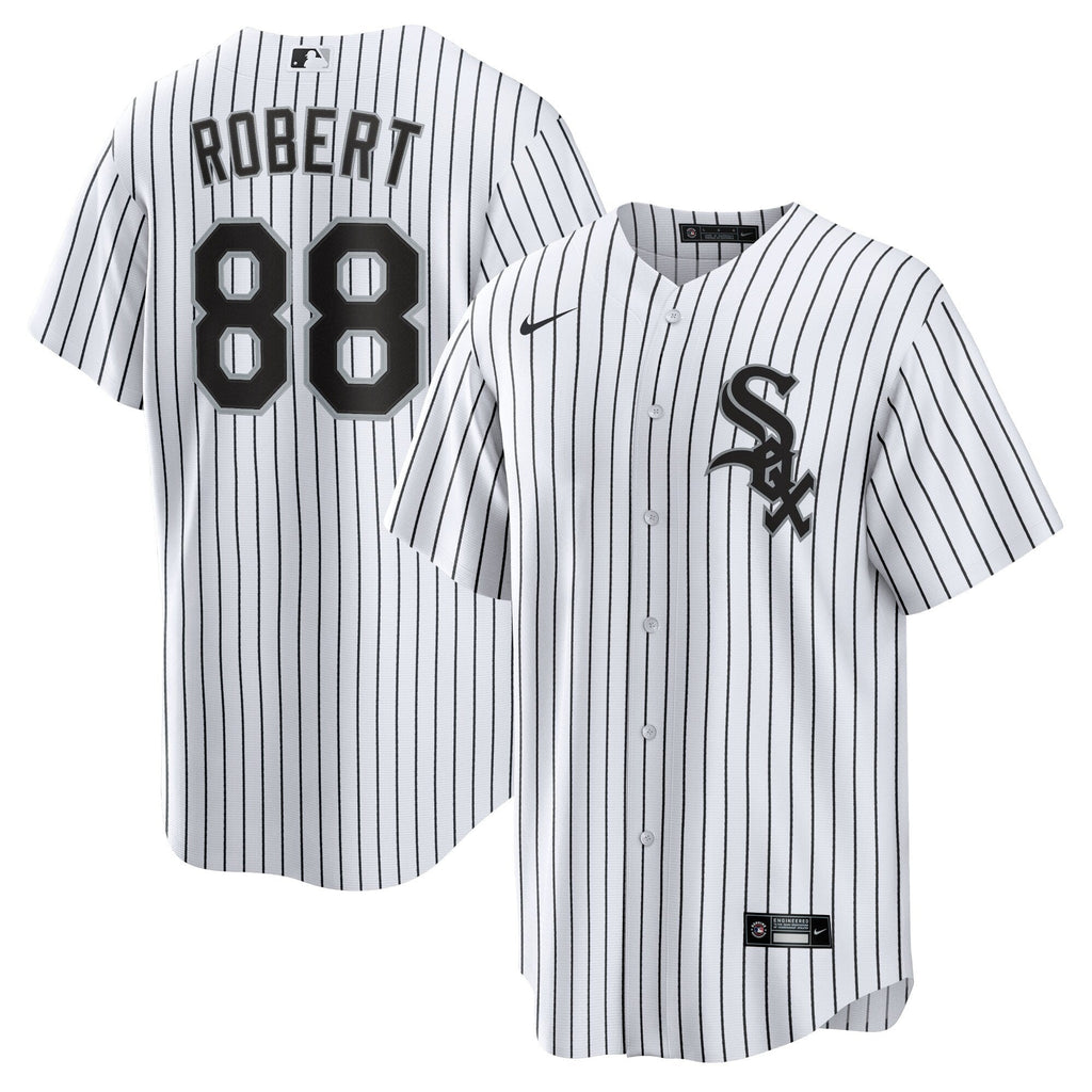 Men s Chicago White Sox Luis Robert Nike White Replica Player Name Jersey Official Team Jersey Sports Fan Apparel Official MLB Team Jersey Baseball