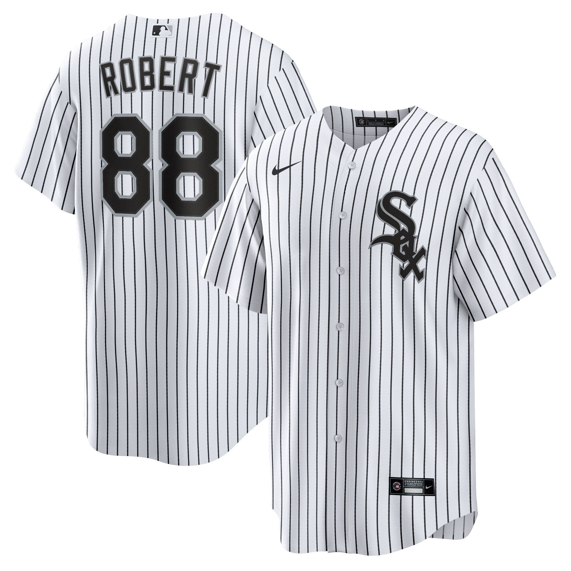 Men s Chicago White Sox Luis Robert Nike White Replica Player Name Jersey Official Team Jersey Sports Fan Apparel Official MLB Team Jersey Baseball