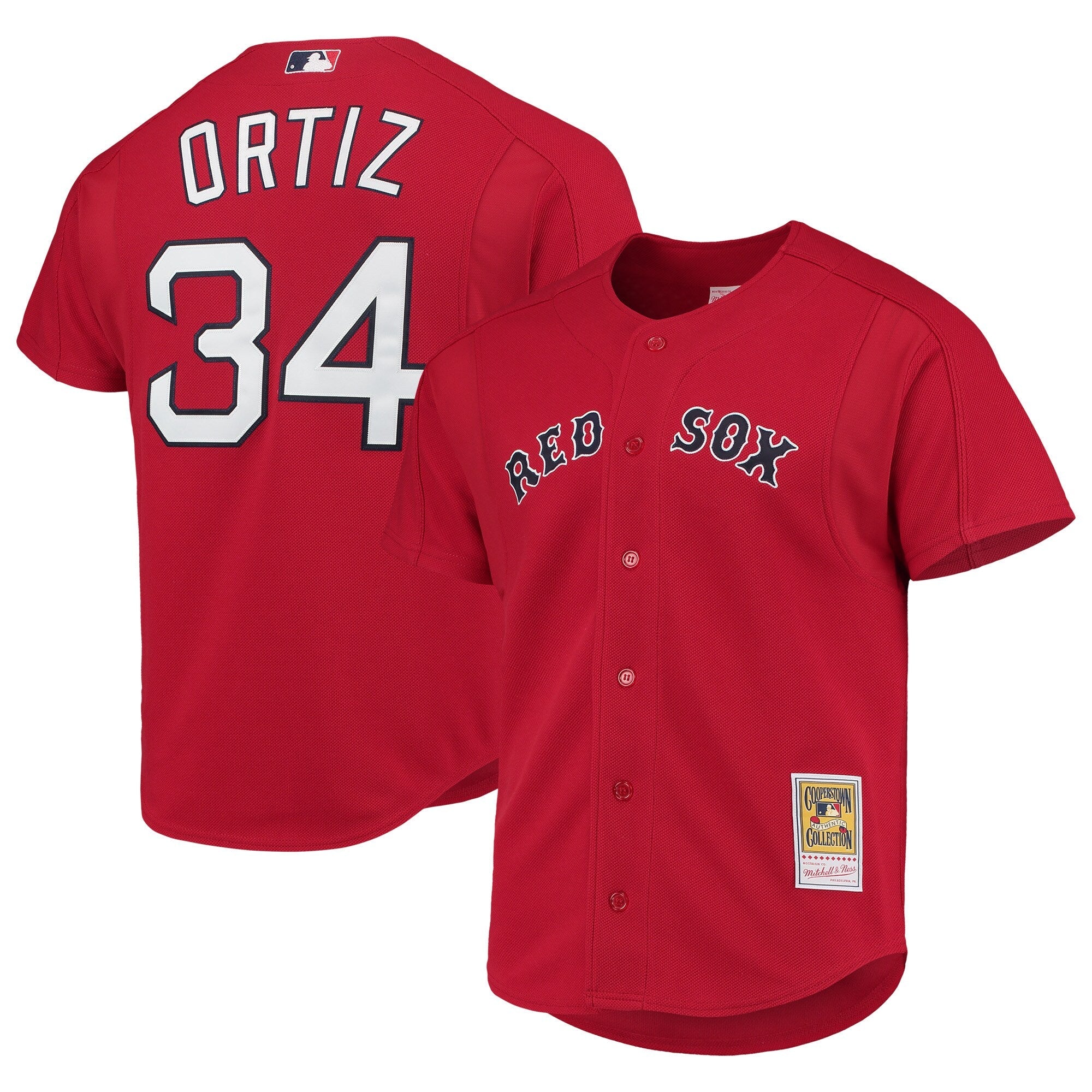 Men s David Ortiz Boston Red Sox 2004 Authentic Batting Practice Jersey By Mitchell And Ness Official Team Jersey Sports Fan Apparel Official MLB