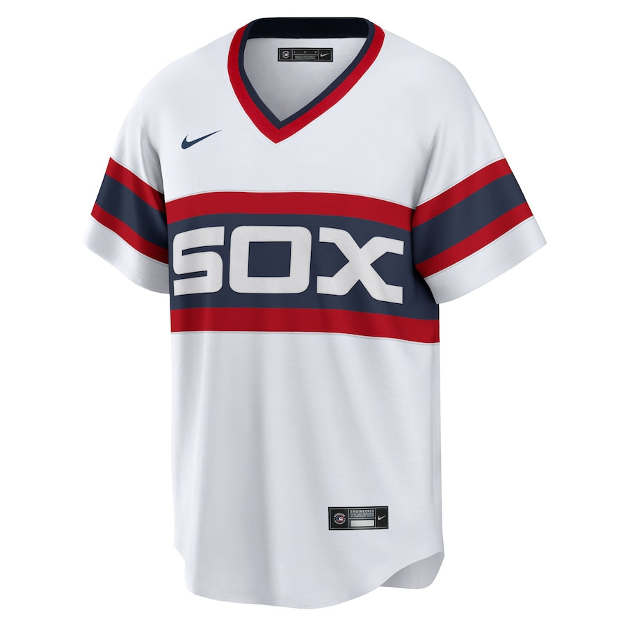NIKE Men s Harold Baines Chicago White Sox Sunday 1983 Alternate White Premium Twill Replica Jersey Official Team Jersey Sports Fan Apparel Official