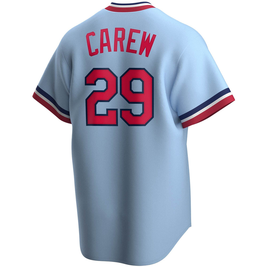 Men s Nike Rod Carew Blue Cooperstown Collection Player Jersey Official Team Jersey Sports Fan Apparel Official MLB Team Jersey Baseball Fan Apparel