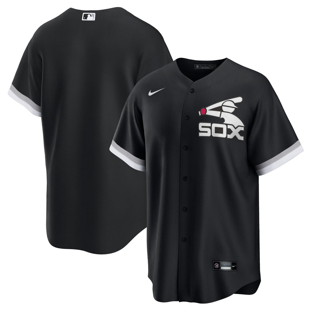 Men s Chicago White Sox Nike Batterman Replica Team Jersey - Black Official Team Jersey Sports Fan Apparel Official MLB Team Jersey Baseball Fan