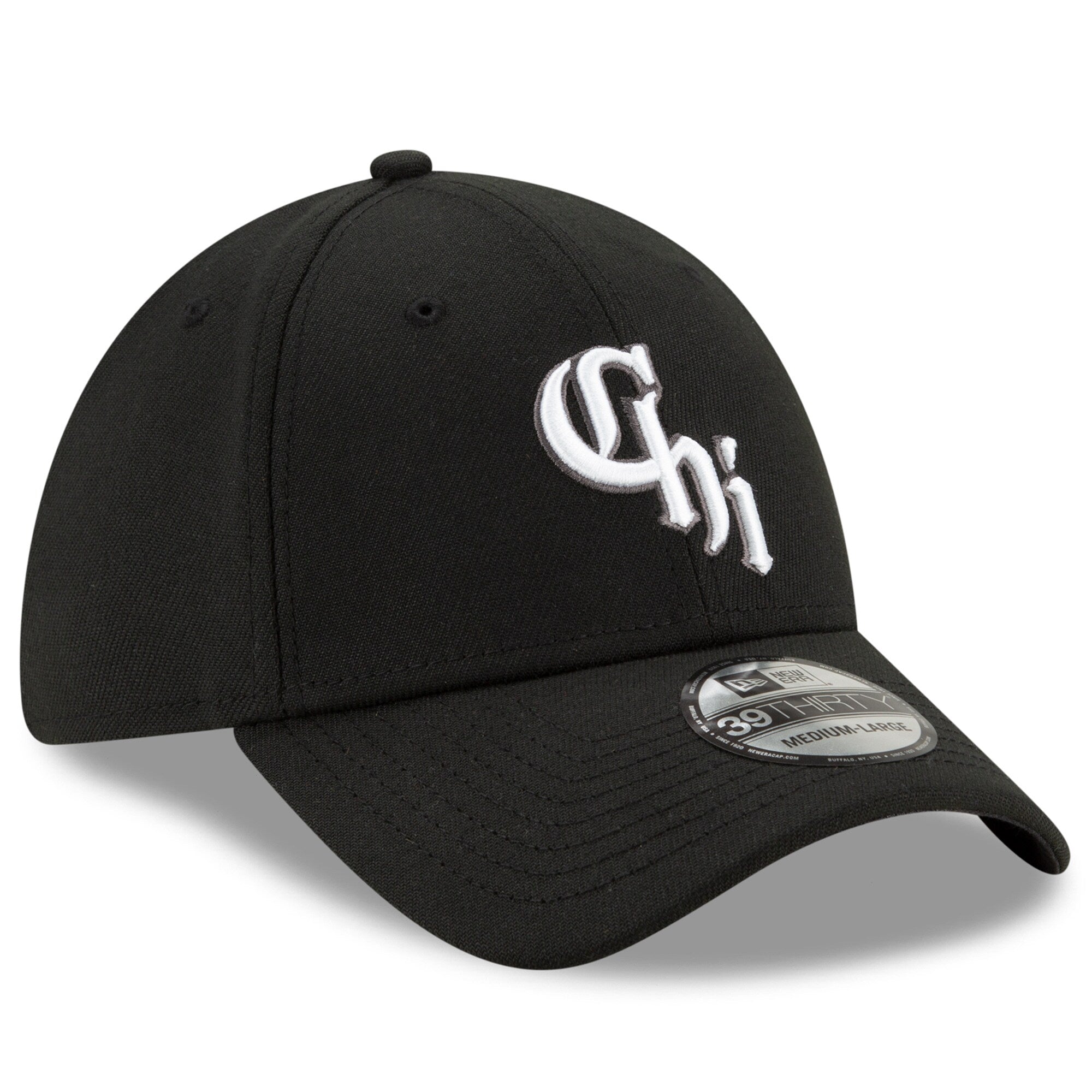Men s Chicago White Sox New Era Black City Connect 39THIRTY Flex Hat Official Team Hat Sports Fan Cap Official MLB Team Hat Baseball Fan Cap