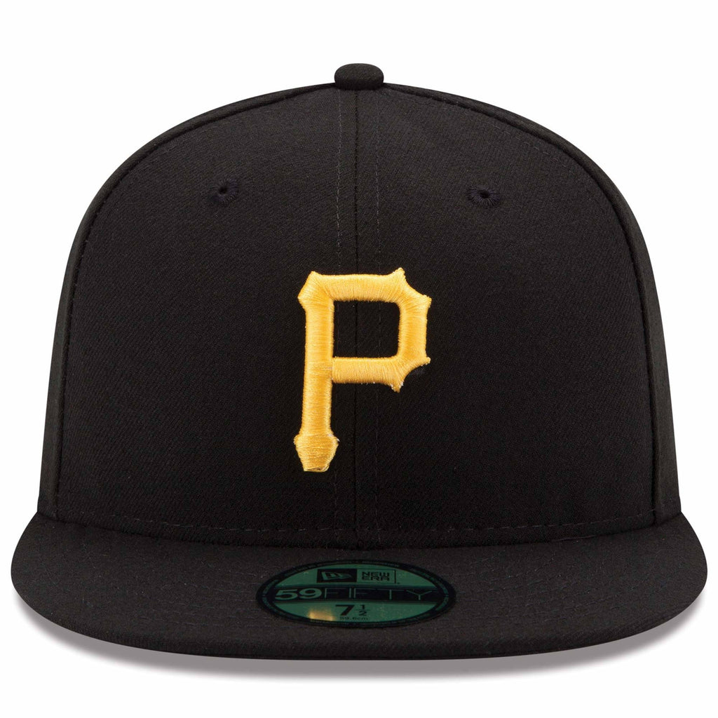 Men s Pittsburgh Pirates New Era Black Game Authentic Collection On-Field 59FIFTY Fitted Hat Official Team Hat Sports Fan Cap Official MLB Team Hat