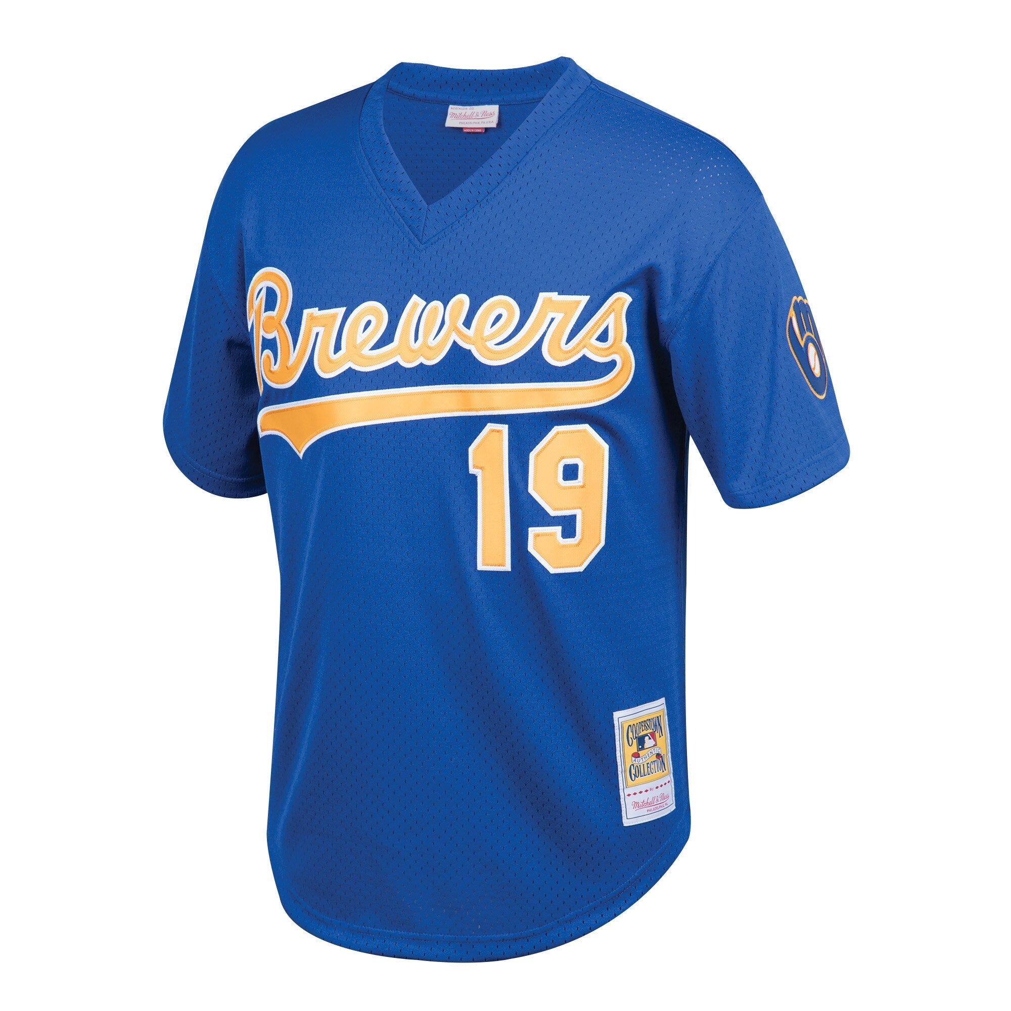 Youth Milwaukee Brewers Robin Yount Mitchell And Ness Royal Cooperstown Collection Mesh Batting Practice Jersey Official Team Jersey Sports Fan