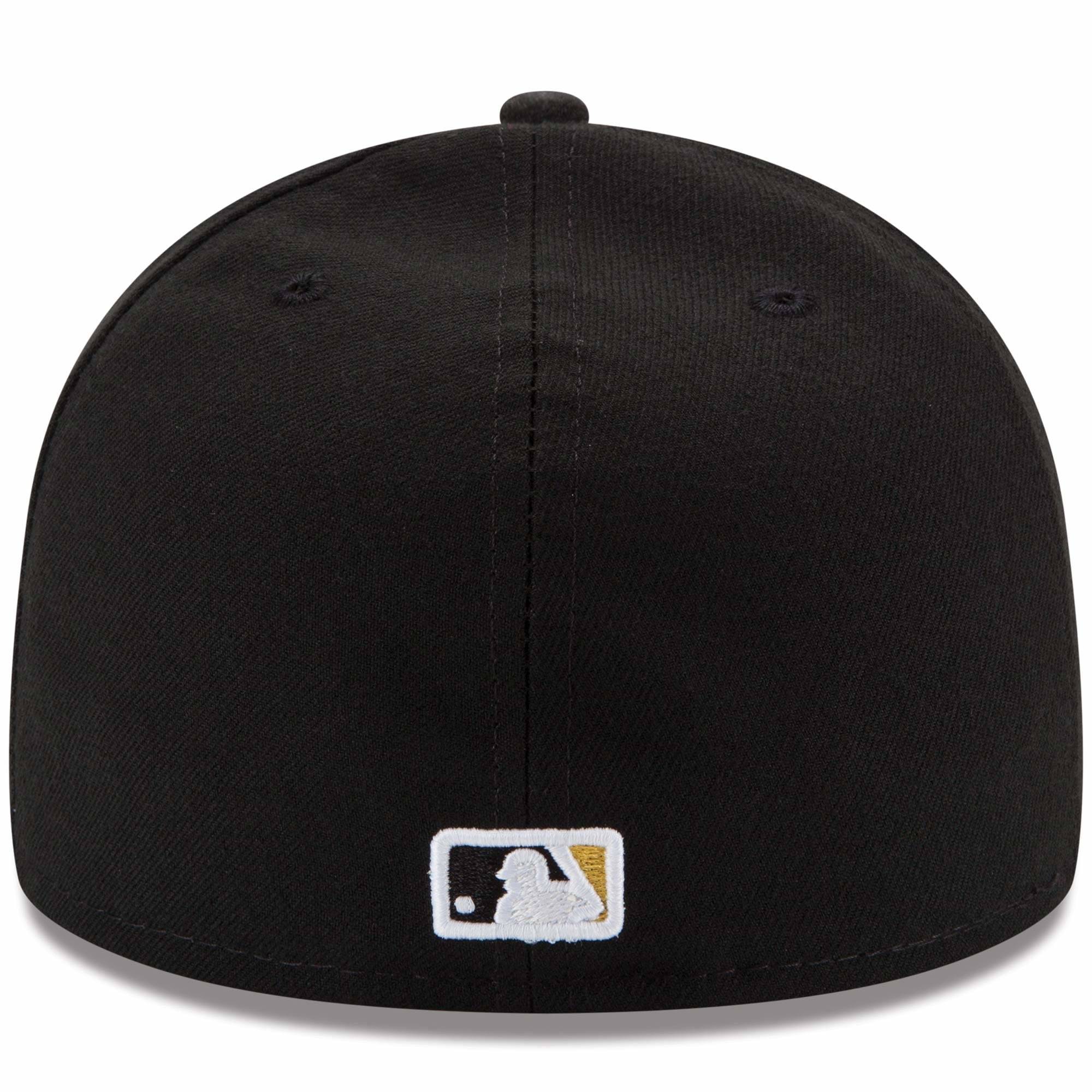 Men s Pittsburgh Pirates New Era Black Game Authentic Collection On-Field 59FIFTY Fitted Hat Official Team Hat Sports Fan Cap Official MLB Team Hat
