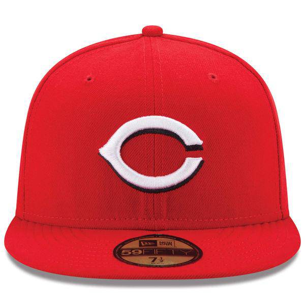 Men s Cincinnati Reds New Era Red Home Authentic Collection On-Field 59FIFTY Fitted Hat Official Team Hat Sports Fan Cap Official MLB Team Hat