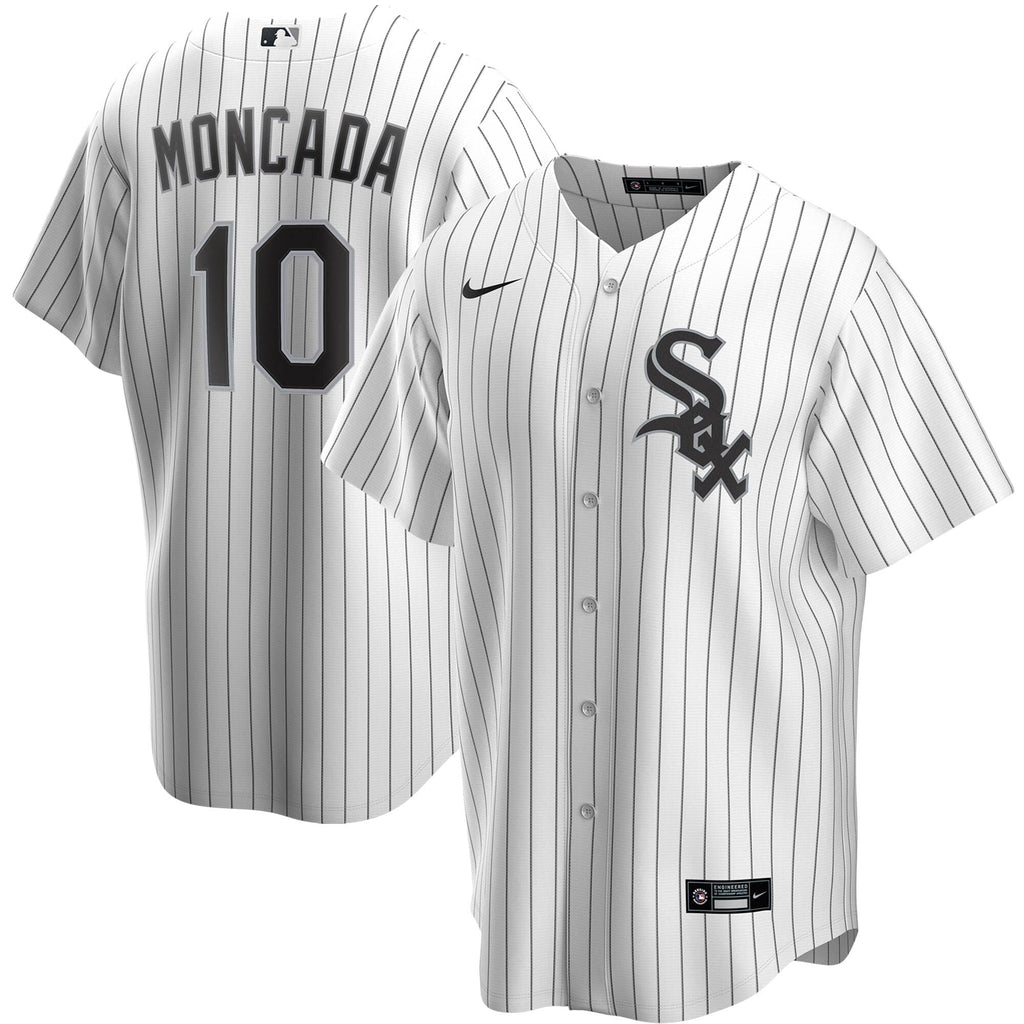 NIKE Men s Yoan Moncada Chicago White Sox White Home Replica Jersey Official Team Jersey Sports Fan Apparel Official MLB Team Jersey Baseball Fan