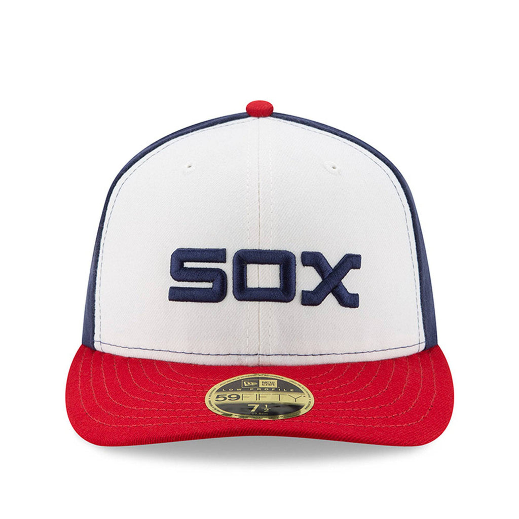 Men s Chicago White Sox New Era White Red Alternate Authentic Collection On-Field Low Profile 59FIFTY Fitted Hat Official Team Hat Sports Fan Cap
