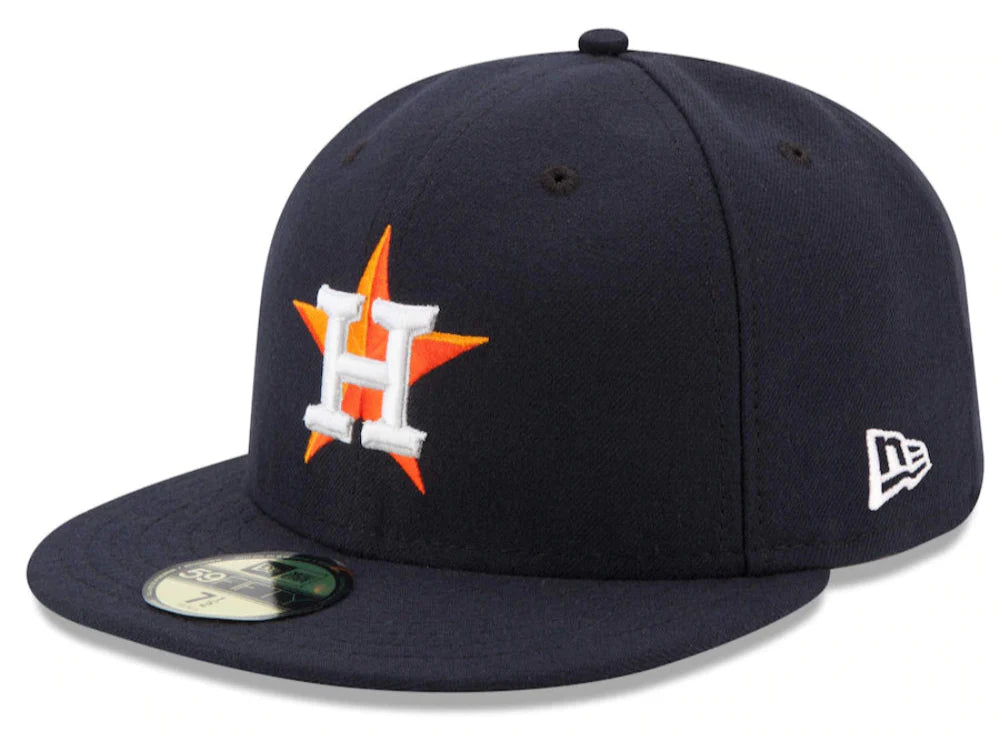 Men s Houston Astros New Era Navy Home Authentic Collection On Field 59FIFTY Fitted Hat Official Team Hat Sports Fan Cap Official MLB Team Hat