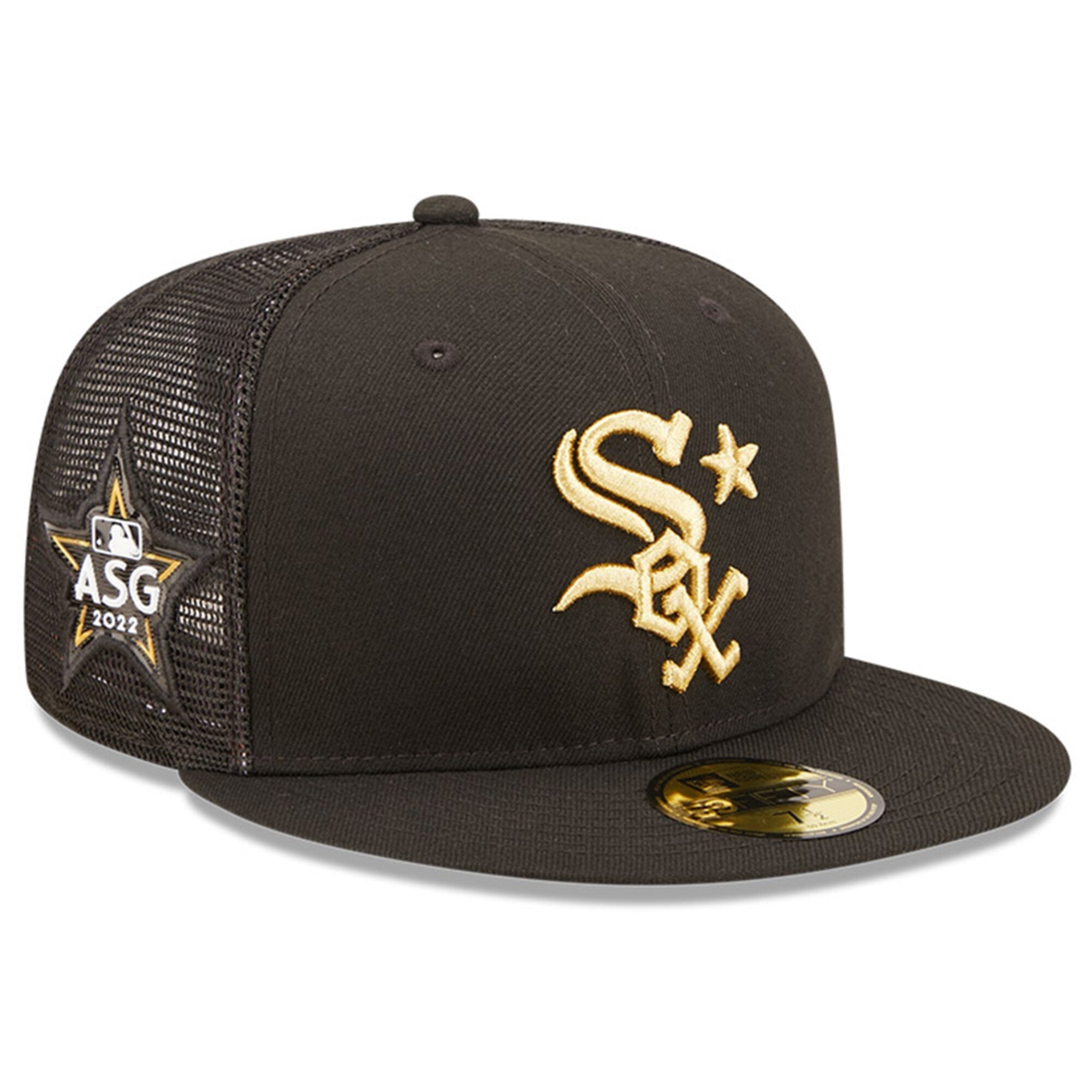 Men s Chicago White Sox New Era Black 2022 MLB All-Star Game On-Field 59FIFTY Fitted Hat Official Team Hat Sports Fan Cap Official MLB Team Hat