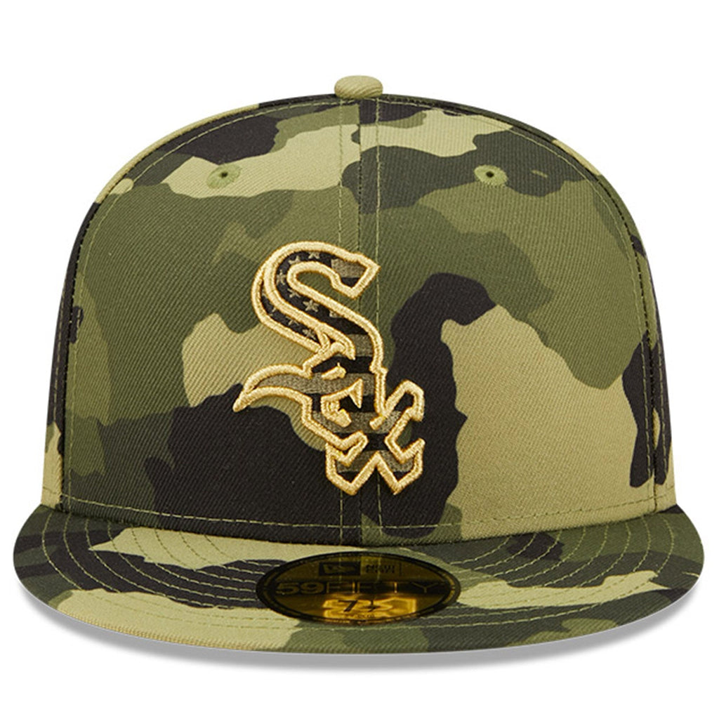 Chicago White Sox New Era 2022 MLB Armed Forces Day On-Field 59FIFTY Fitted Hat - Camo Official Team Hat Sports Fan Cap Official MLB Team Hat
