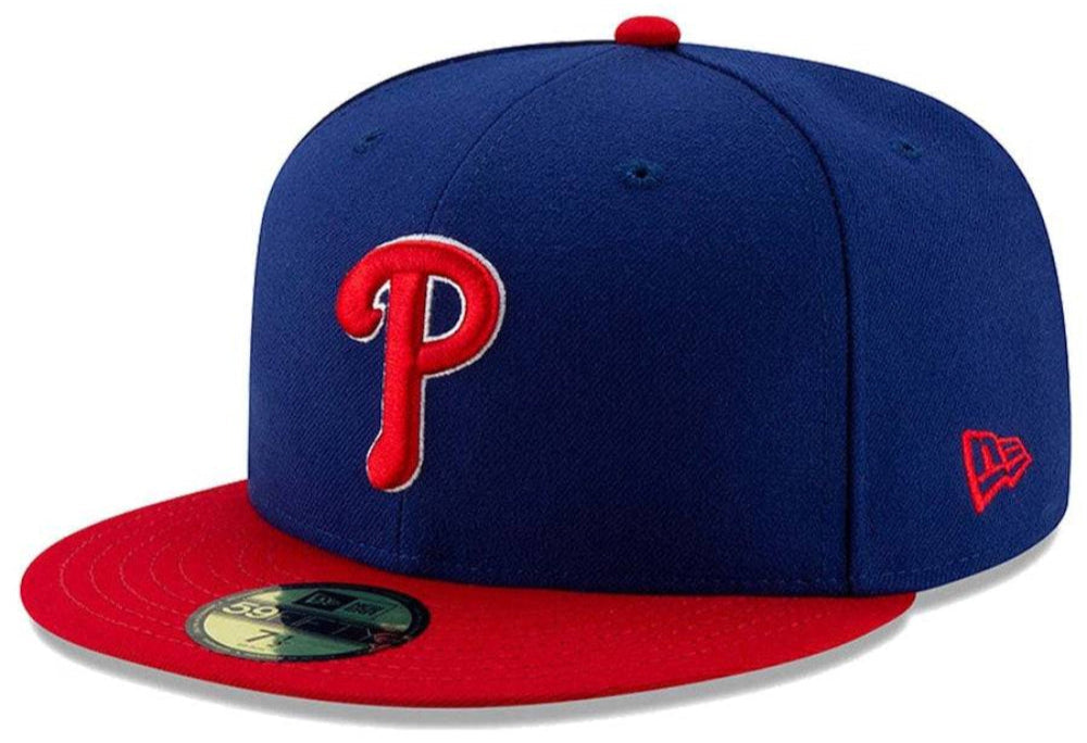 Mens New Era MLB Philadelphia Phillies Authentic On Field Alternate 59FIFTY Hat Official Team Hat Sports Fan Cap Official MLB Team Hat Baseball Fan