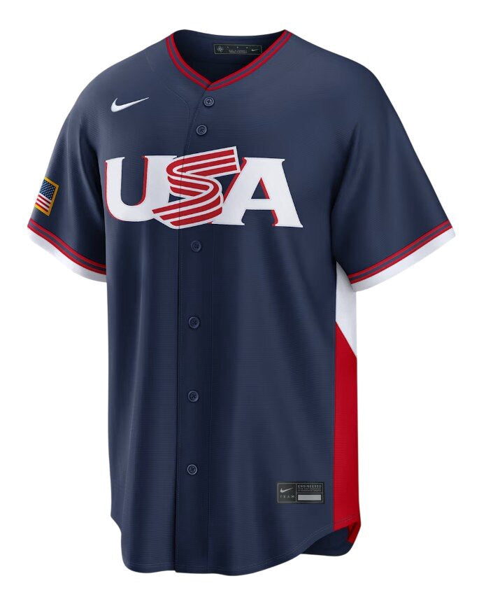 USA World Baseball Classic MLB Road Stadium Jersey Nike Official Team Jersey Sports Fan Apparel Official MLB Team Jersey Baseball Fan Apparel