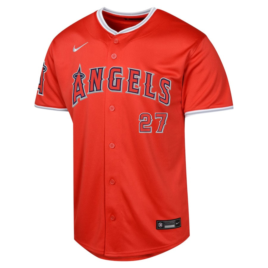 NIKE Youth Mike Trout Los Angeles Angels Red Alternate Limited Jersey Official Team Jersey Sports Fan Apparel Official MLB Team Jersey Baseball Fan