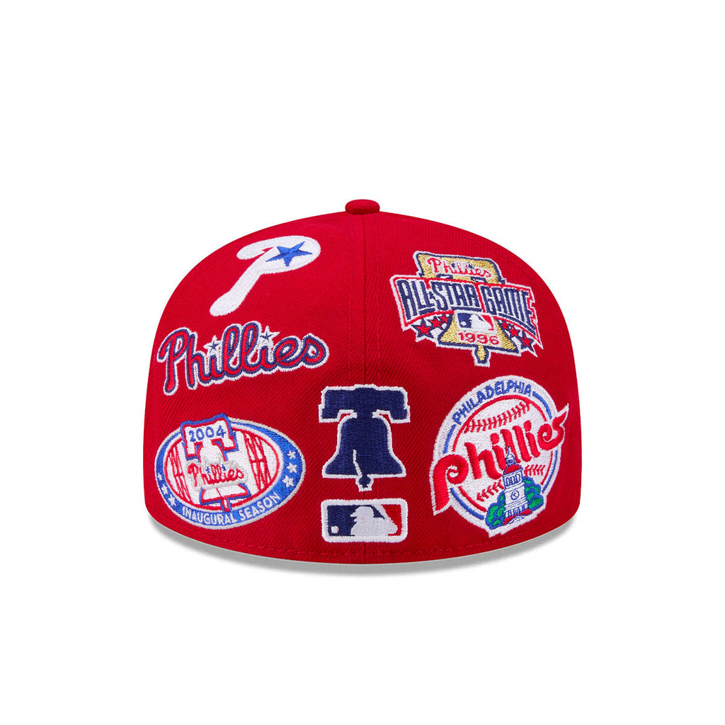Philadelphia Phillies MLB All Over Patch 59FIFTY Fitted New Era Official Team Hat Sports Fan Cap Official MLB Team Hat Baseball Fan Cap